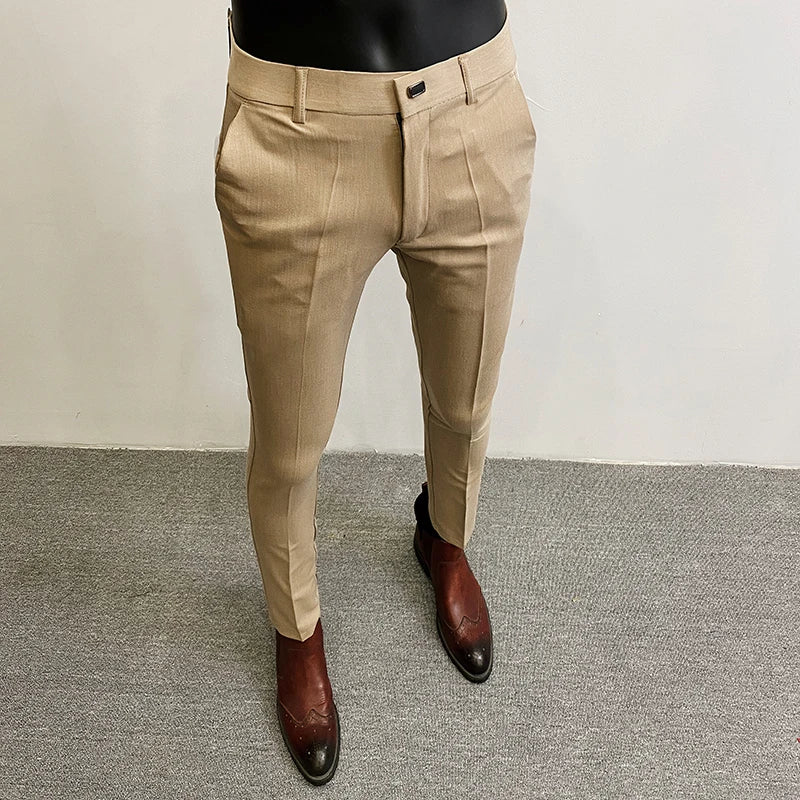 James™ Formele stijl extra skinny zwarte herenpantalon