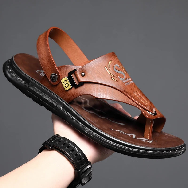 Hudson™ bruine antislip lichtgewicht heren slippers