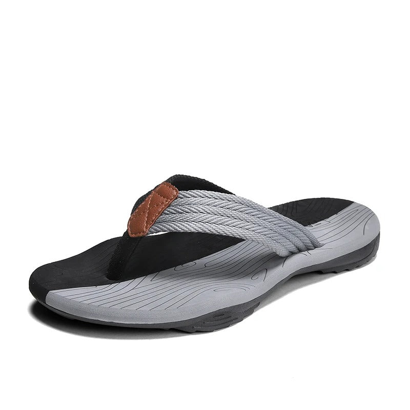 Hudson™ zwarte waterdichte antislip platte heren slippers