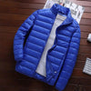 Oliver® blauw gevoerde lichtgewicht heren gewatteerde jas