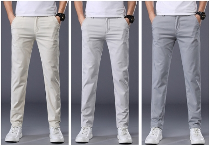 James™ elastische taille rekbare kleur herenpantalon