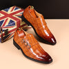 Oliver® Drievoudige gesp krokodillenleren nette schoenen