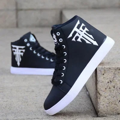 Hudson™ Modieuze zwart-witte hoge heren sneakers