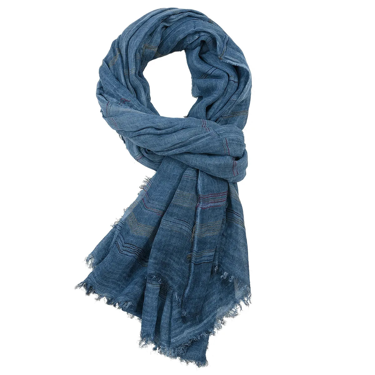 Oliver® katoenen blauw gevoerde lichtgewicht heren sjaal