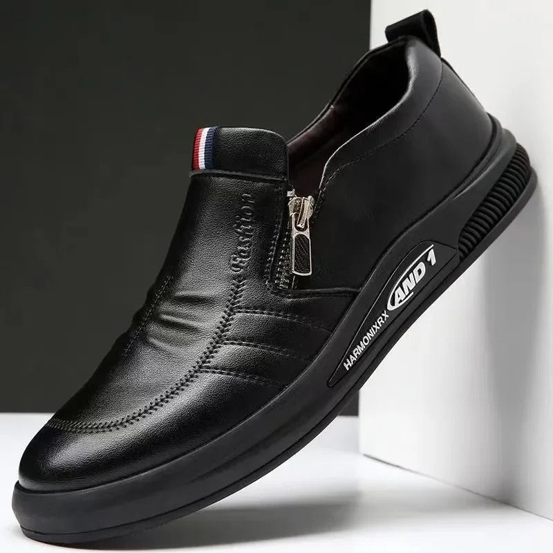 Hudson™ zwart met rits Heren leren schoenen