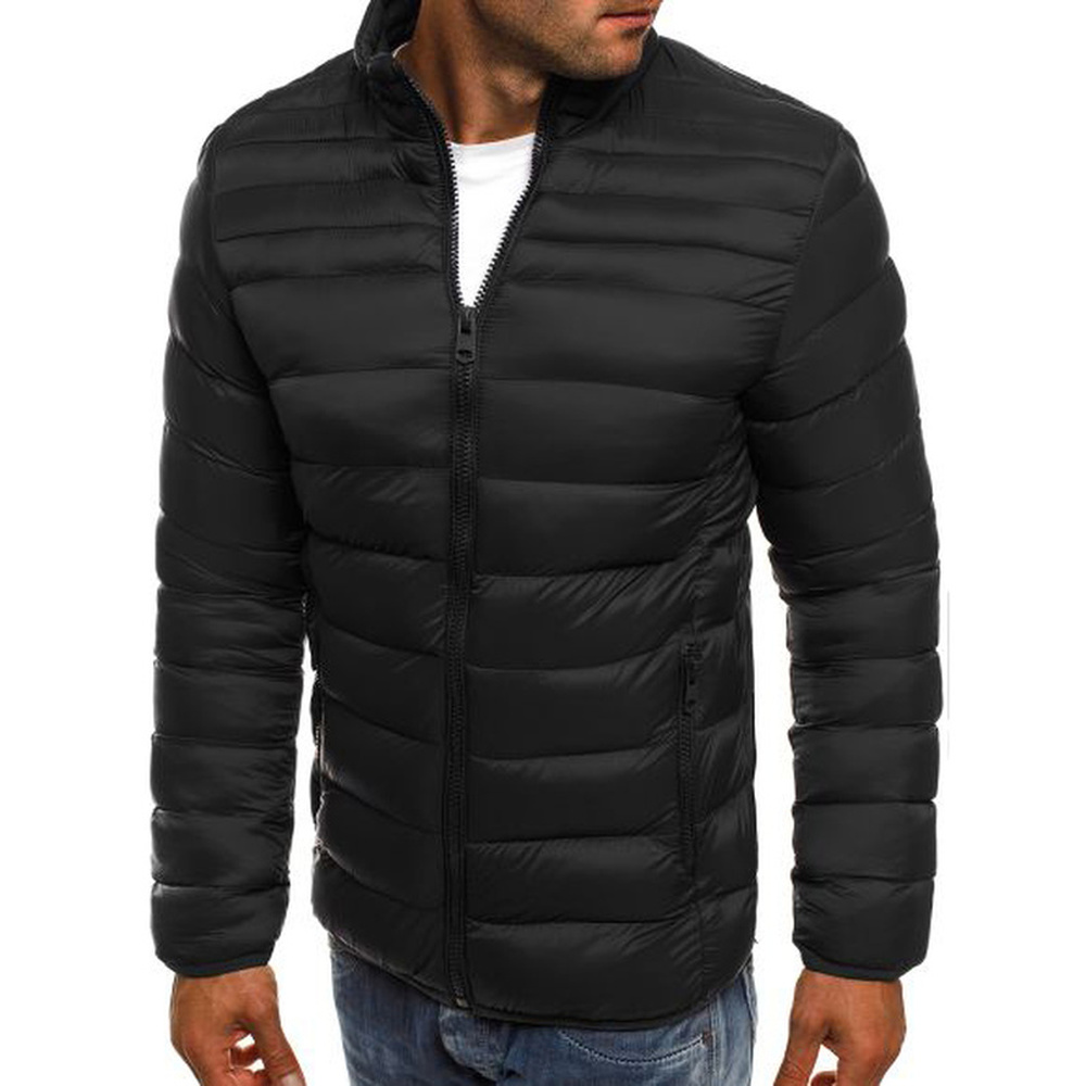 Oliver® grijs katoenen winddichte heren Puffer Jas