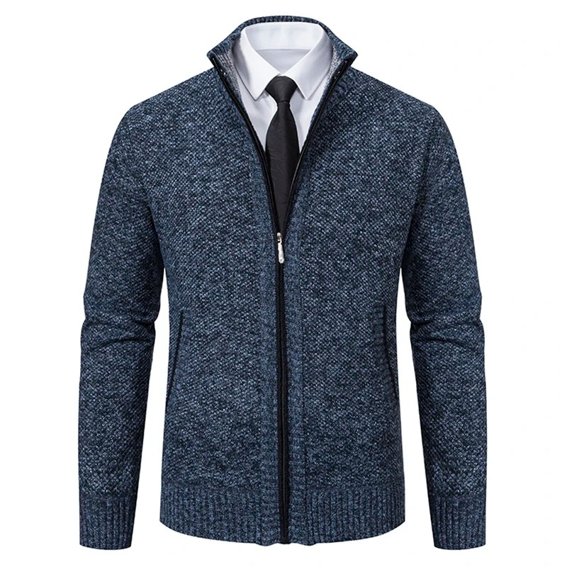 Jarnell - Heren Vest met Rits - Textuur Gebreide Cardigan