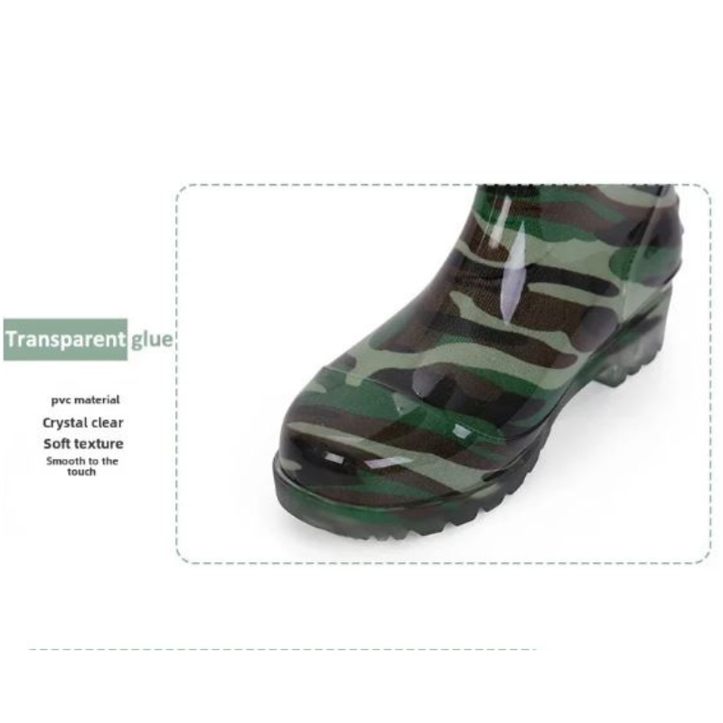 Meerwon - Camouflage Heren Regenlaarzen met Antislip Zool, Waterdicht en Stevig