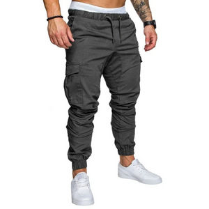 Polderp - Cargo Broek Heren – Comfortabele Joggingbroek met Zakken, Elastisch Trekkoord