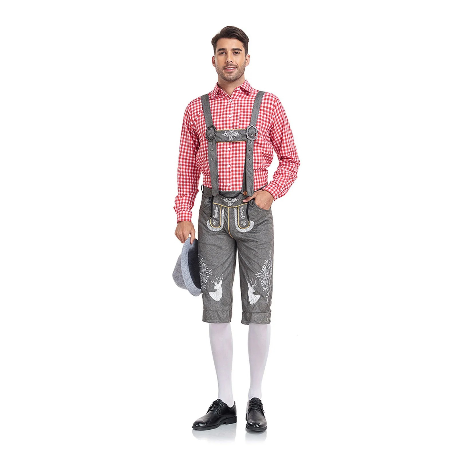 LederHo - Beierse Lederhosen voor Heren met Borduursels - Perfect voor Feesten