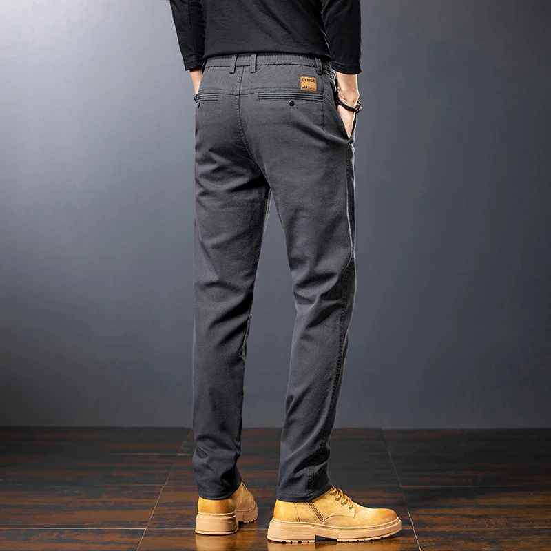 Vilbron - Heren Pantalon Casual Slim Fit met Knopen en Zijzakken