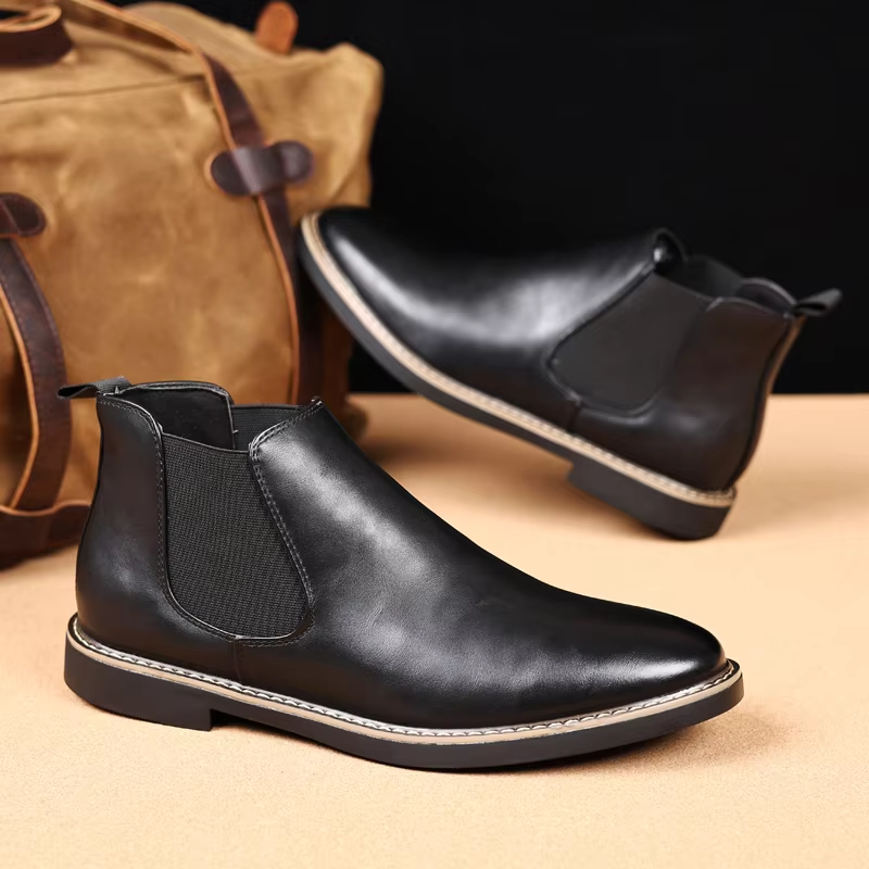 Danvorn - Herenschoenen Boots - Leren Chelsea Boots, Instapmodel met Klassiek Design