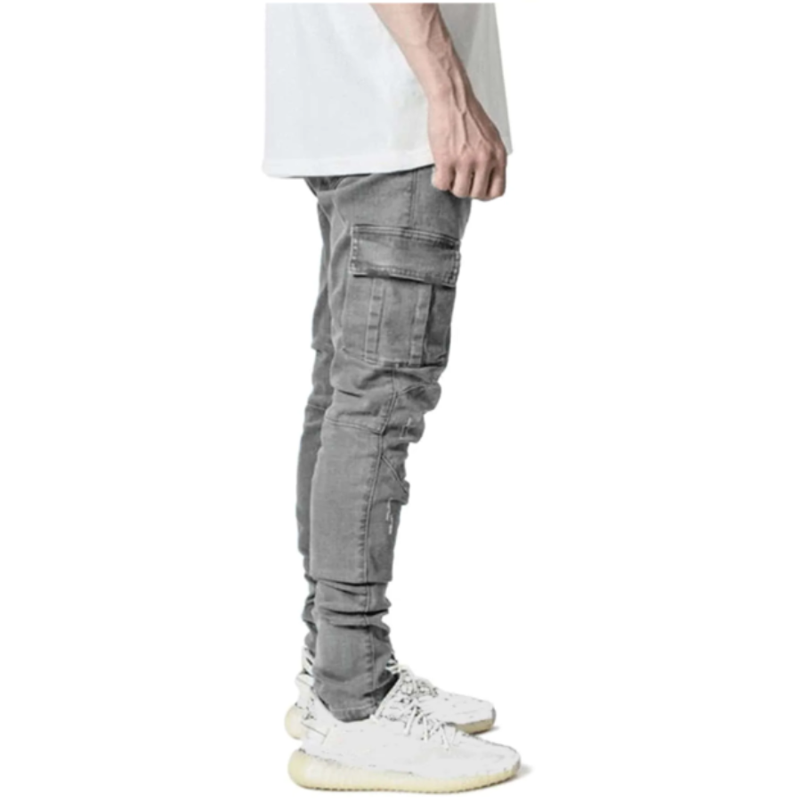 Kalmpak - Tapered Cargo Broek Heren met Stretchstof