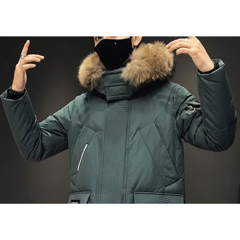 Oudheer - Parka Winterjas Heren – Lang Model met Bontkraag en Winddichte Voering