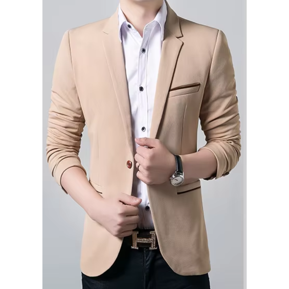 Boldier - Heren Colbert - Slim Fit Blazer Met Één Knoop en Zakdetails