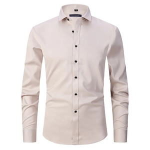 Belzorn - Heren Overhemd Slim Fit met Contrastknopen, Lange Mouw