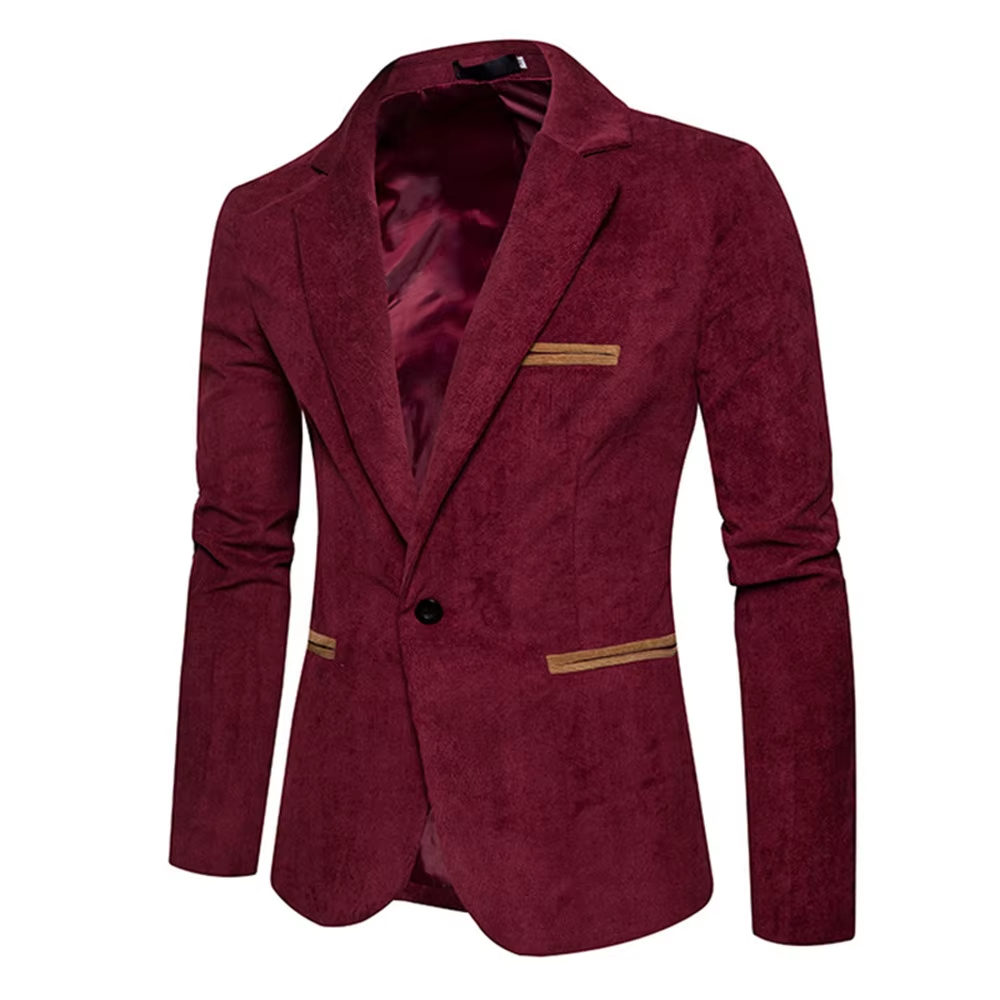 Lenford - Heren Colbert - Slim Fit Ribfluwelen Blazer Met Één Knoop