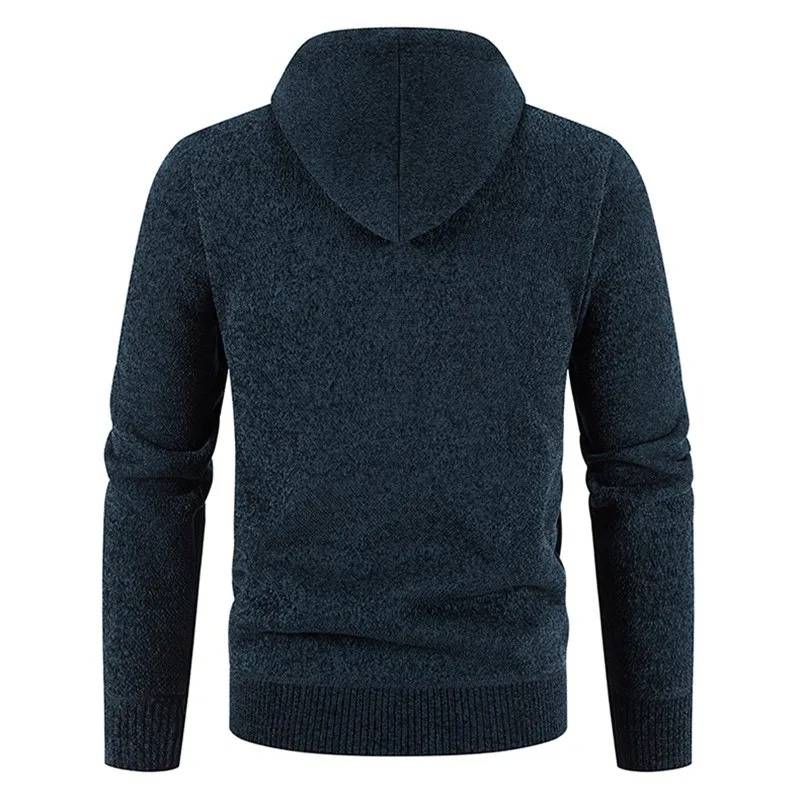 Zovrell - Heren Vest met Rits - Warme Gebreide Cardigan met Capuchon