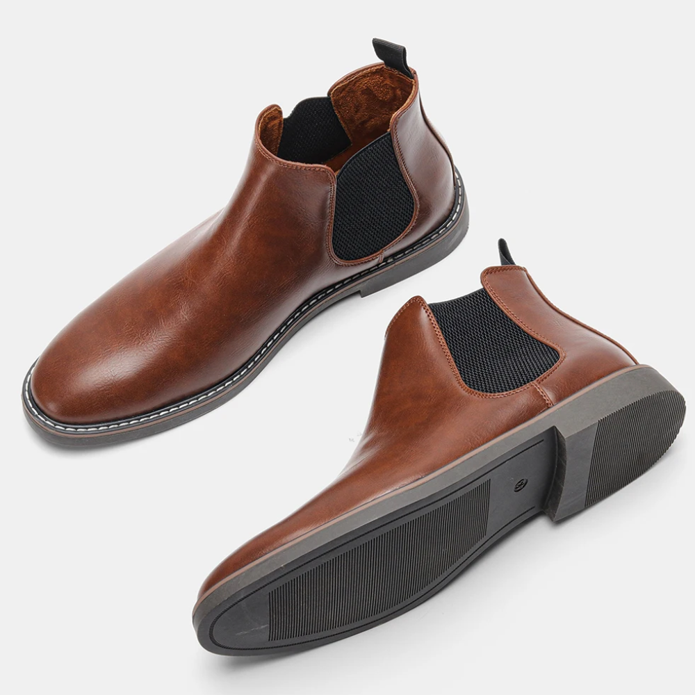 Kestlow - Chelsea Boots Heren van Leer met Elastische Zijkanten