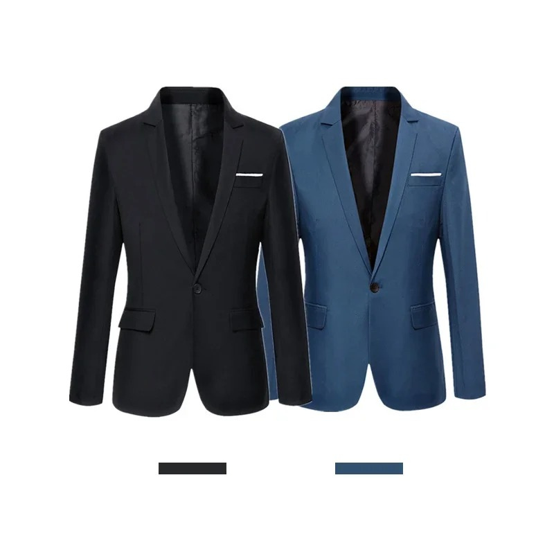 Neviron - Heren Colbert - Slim Fit Blazer Met Één Knoop voor Zaken