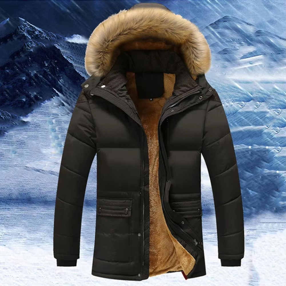 Storvek - Puffer Jacket Heren met Bontvoering en Capuchon, Winddicht, Warm & Geïsoleerd