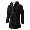 Afbeelding laden in Galerijviewer, Tommy™ dikke wollen zwarte hoodie met rits zachte heren mantel jas