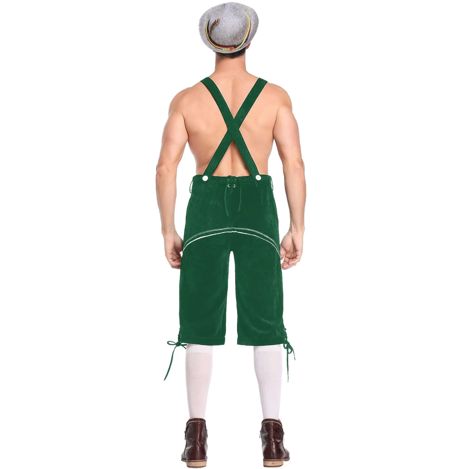 HoutHer - Luxe Lederhosen voor Heren met Kniebroek en Decoratieve Details