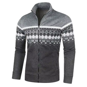 Mirvion - Heren Vest met Rits - Noors Gebreid Patroon Cardigan