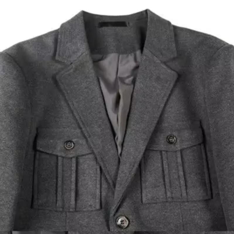 Zalfino - Heren Colbert - Slim Fit Blazer Met Meerdere Zakken en Één Knoop