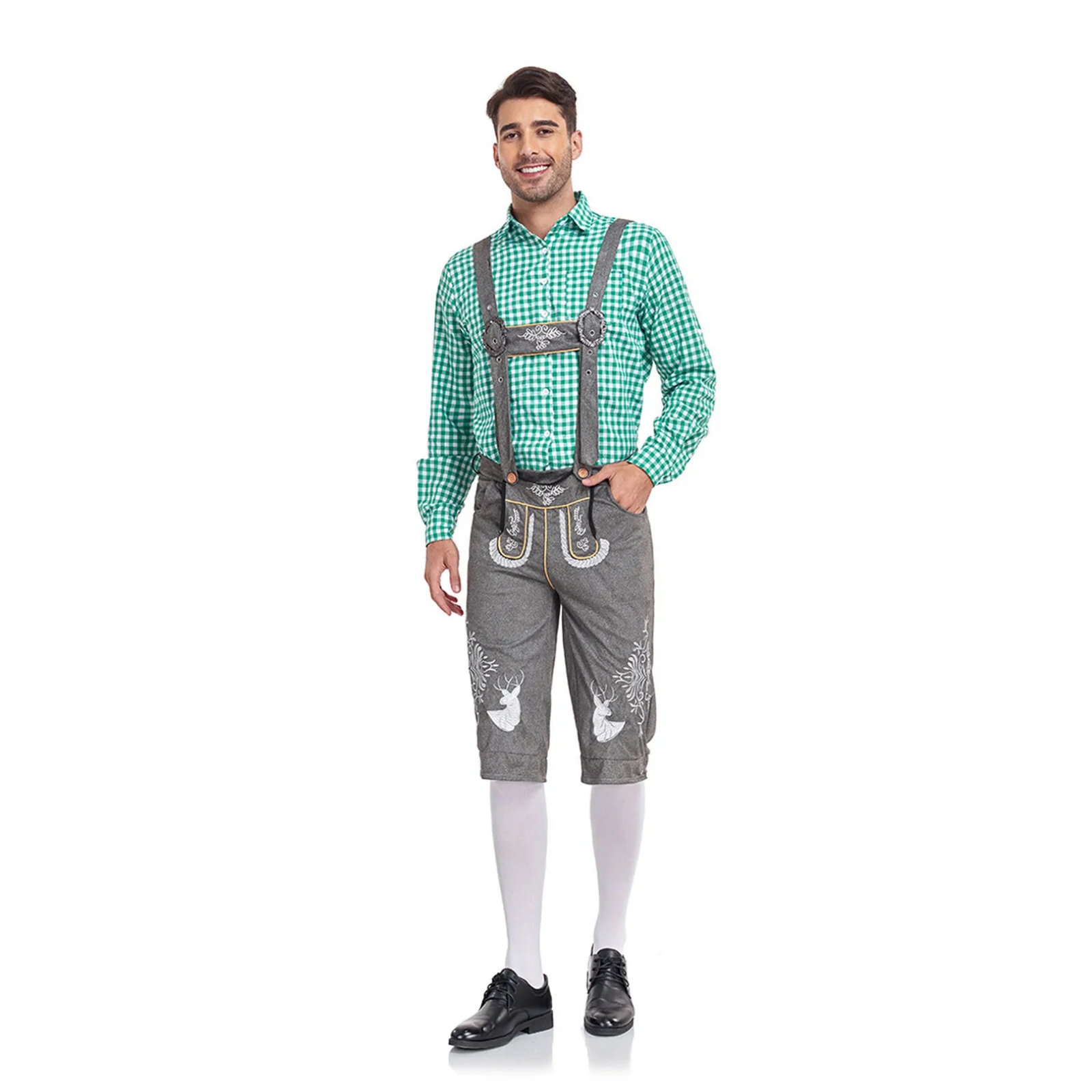 LederHo - Beierse Lederhosen voor Heren met Borduursels - Perfect voor Feesten