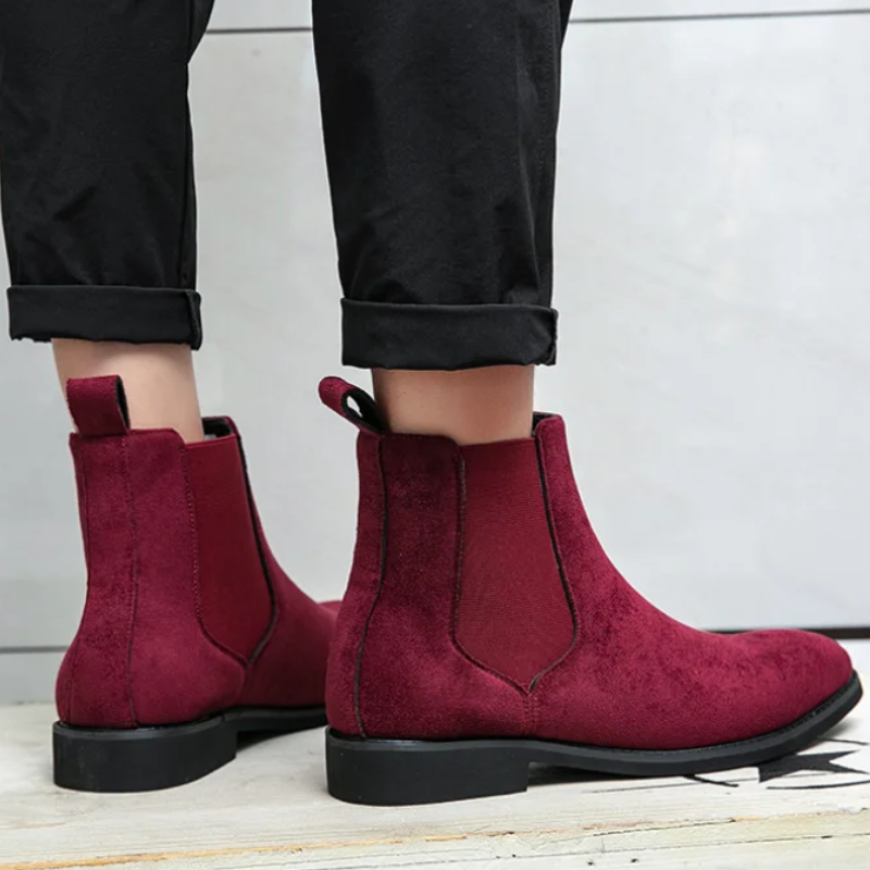 Javelin - Trendy Chelsea Boots Heren van Suède met Elastische Zijkanten