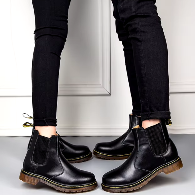 Eiskarn - Winterlaarzen voor Heren, Leren Chelsea Boots met Antislipzool