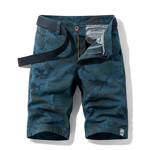 James™ Effen kleur comfortabele heren cargo shorts met zakken