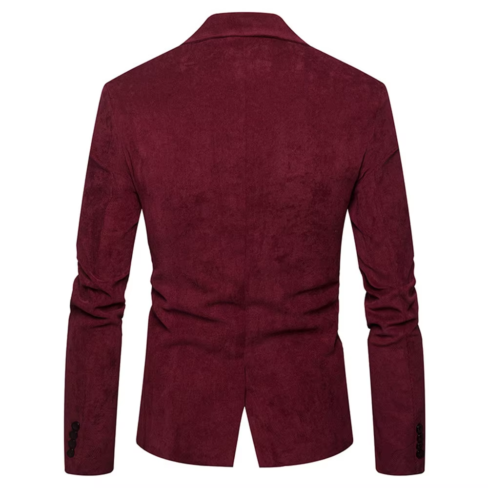 Lenford - Heren Colbert - Slim Fit Ribfluwelen Blazer Met Één Knoop