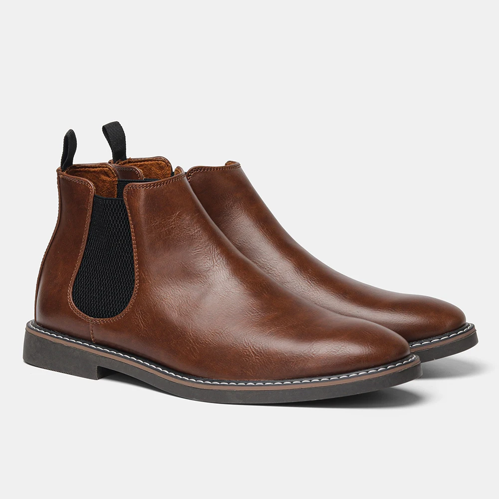 Kestlow - Chelsea Boots Heren van Leer met Elastische Zijkanten