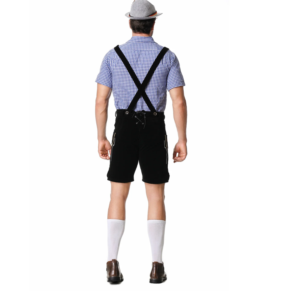 LederDo - Korte Lederhosen voor Heren met Bretels - Traditionele Beierse Kleding