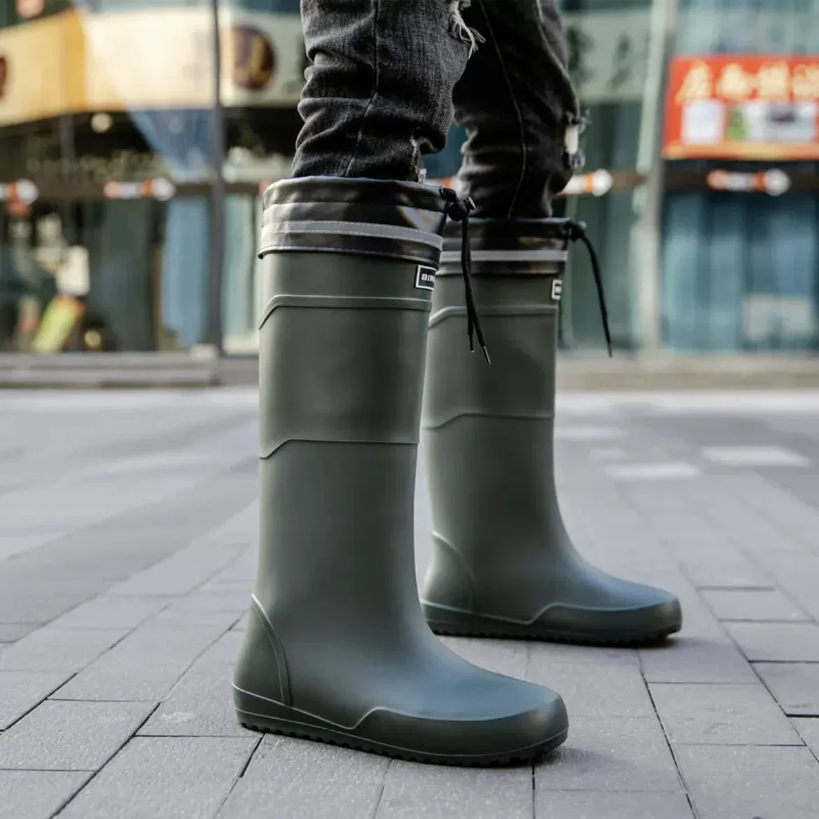 Dijkher - Heren Regenlaarzen – Stevige Waterdichte Laarzen voor Werk en Vrije Tijd