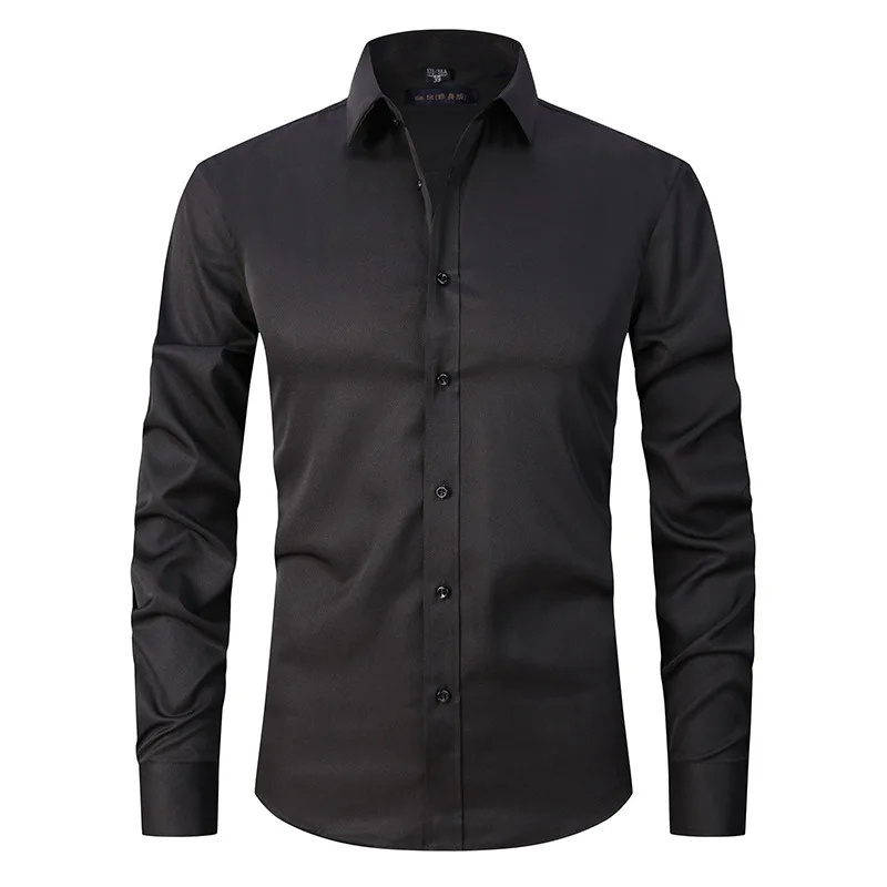 Belzorn - Heren Overhemd Slim Fit met Contrastknopen, Lange Mouw