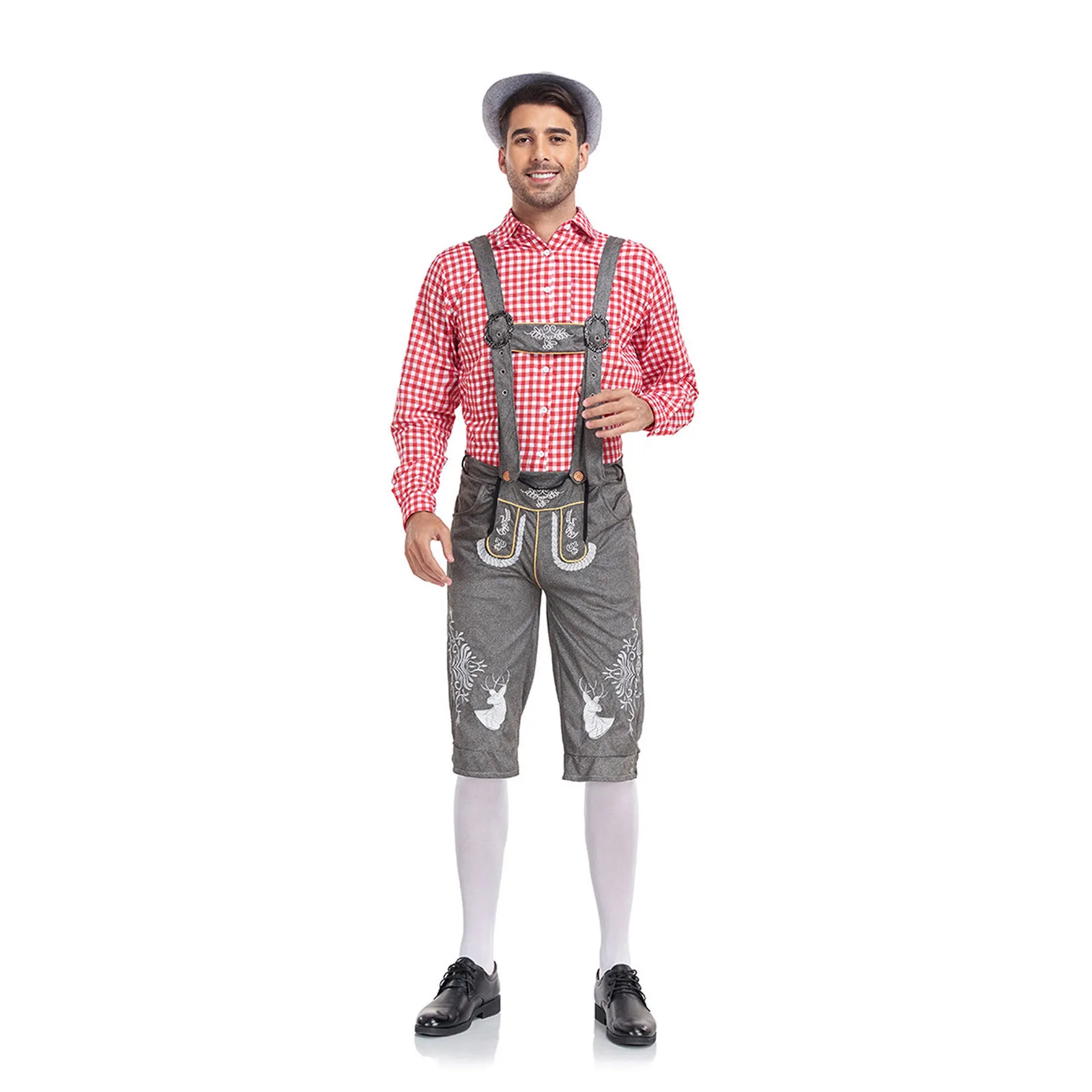 LederHo - Beierse Lederhosen voor Heren met Borduursels - Perfect voor Feesten