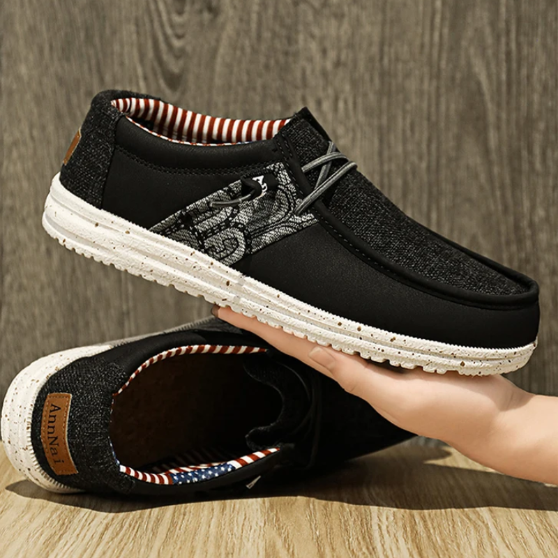 Avenham - Heren Schoenen - Comfortabele Instap Sneakers met Zachte Zool en Motiefontwerp