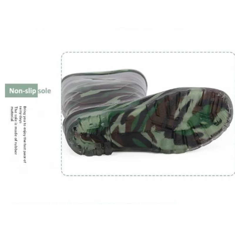 Meerwon - Camouflage Heren Regenlaarzen met Antislip Zool, Waterdicht en Stevig