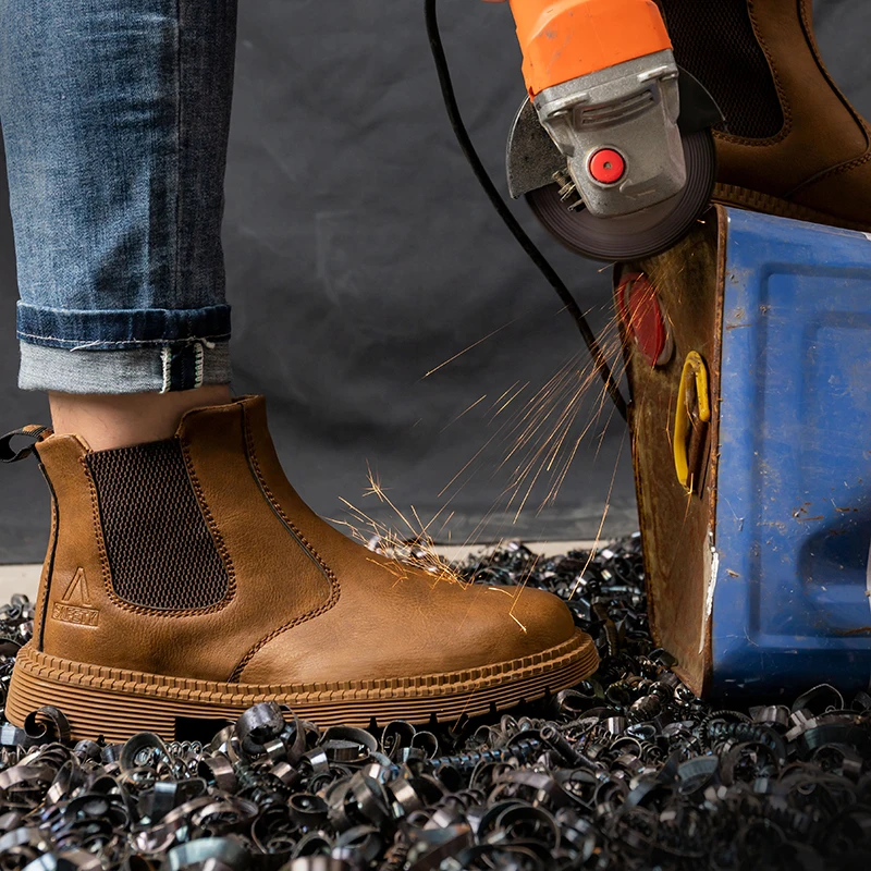 AgeTrek - Heren Boots met Elastische Inzetten en Duurzame Rubberen Zool