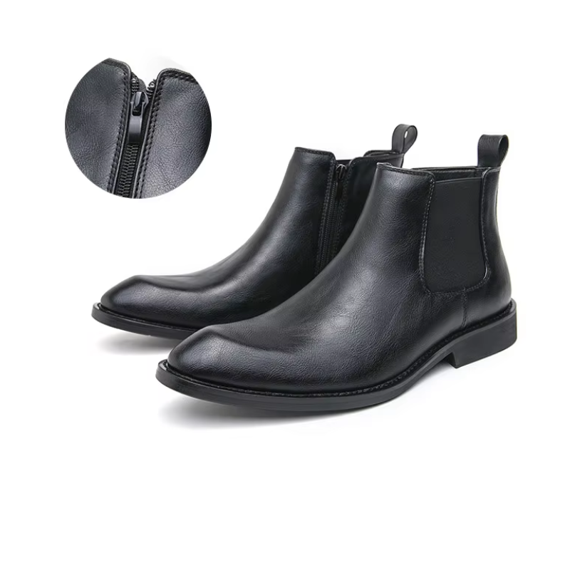 Rustrog - Herenschoenen Boots - Leren Chelsea Boots met Rits, Elegant & Formeel