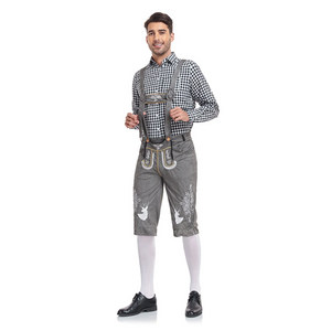 LederHo - Beierse Lederhosen voor Heren met Borduursels - Perfect voor Feesten