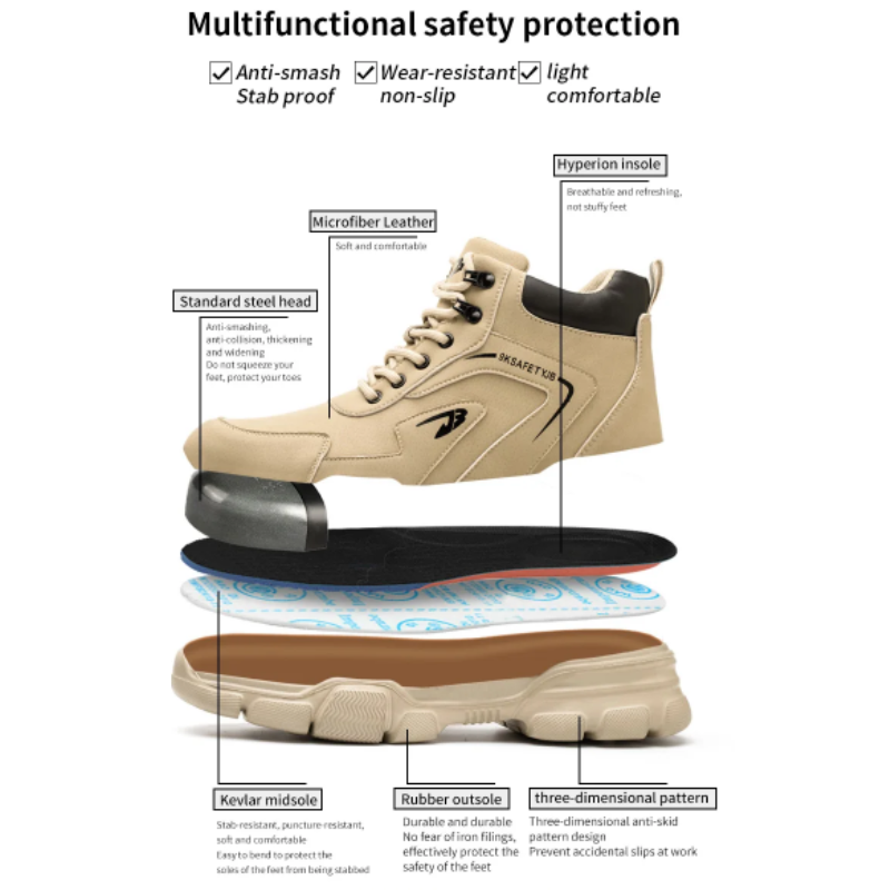 DuskMen - Heren Boots met Antislip Zool en Gewatteerde Enkelbescherming