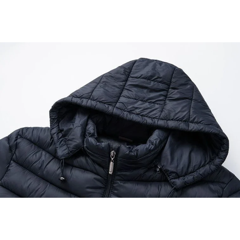 Marvlek - Puffer Jacket Heren Lichtgewicht met Capuchon, Winddicht, Opvouwbaar & Warm