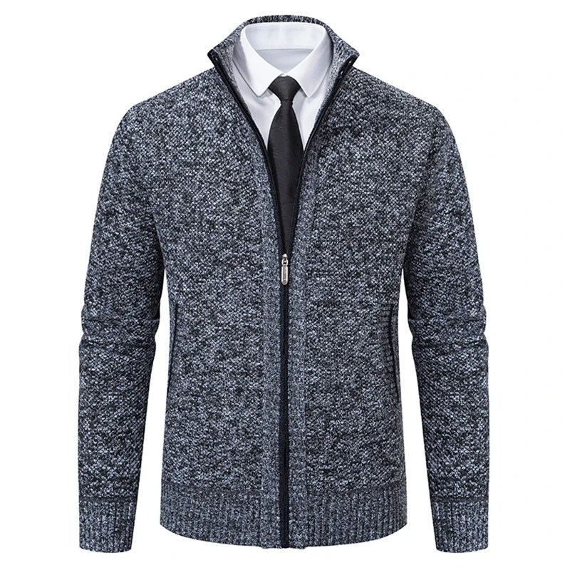 Jarnell - Heren Vest met Rits - Textuur Gebreide Cardigan