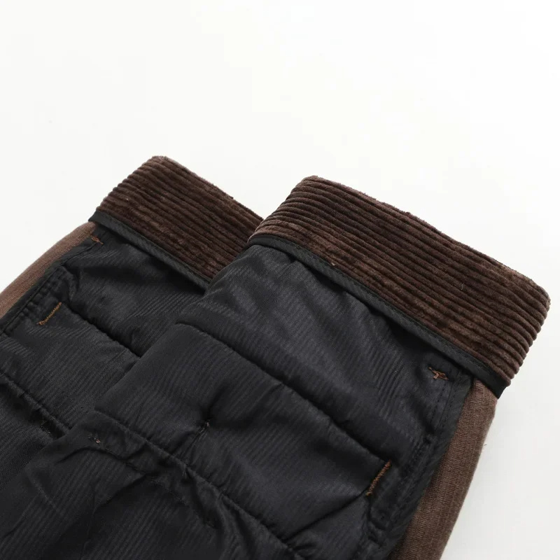 Marvoen - Heren Corduroy Broek met Geplooide Voorkant en Relaxte Pasvorm