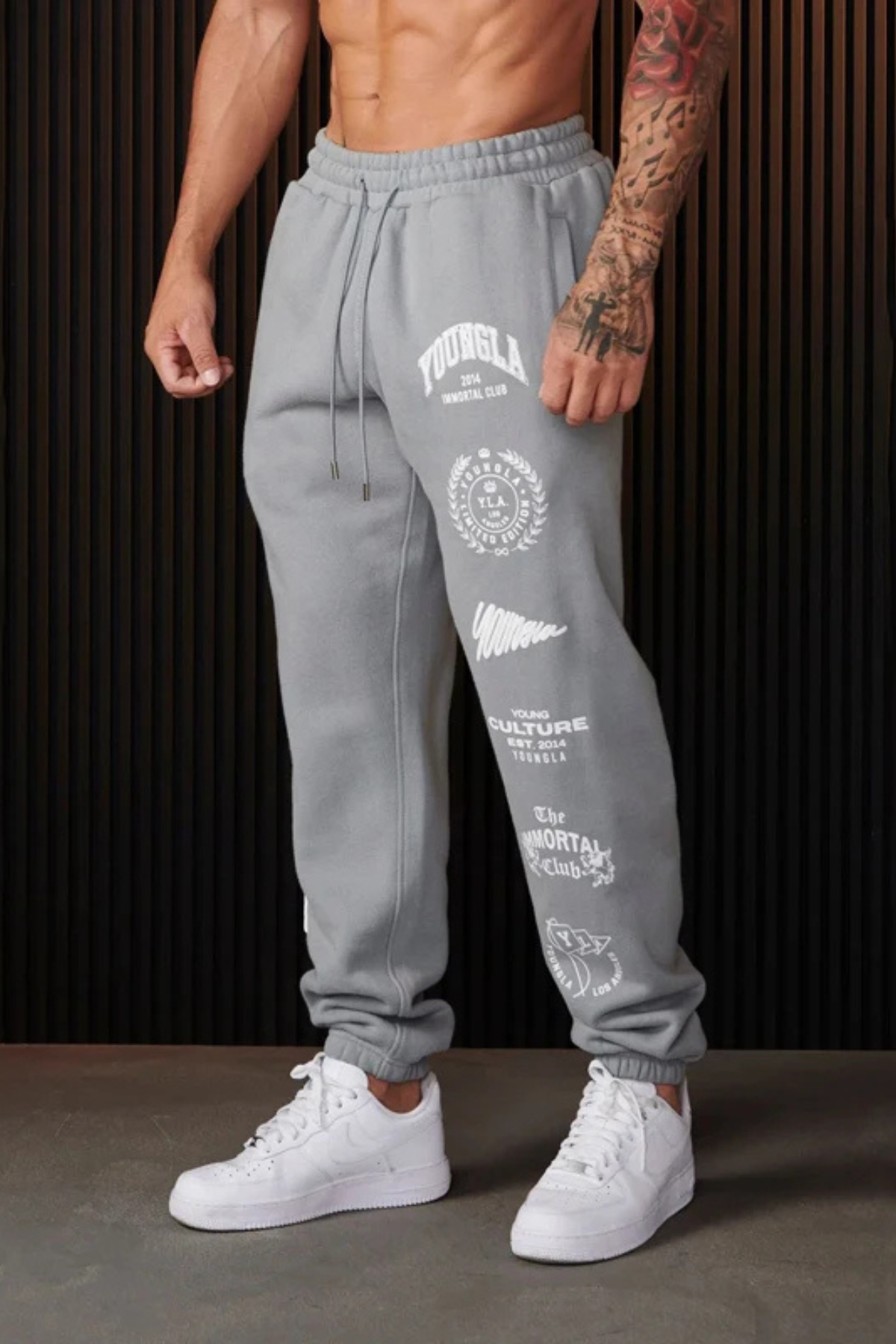 Athleta - Joggingbroek Heren - Casual Fleece Sweatpants met Grafische Print