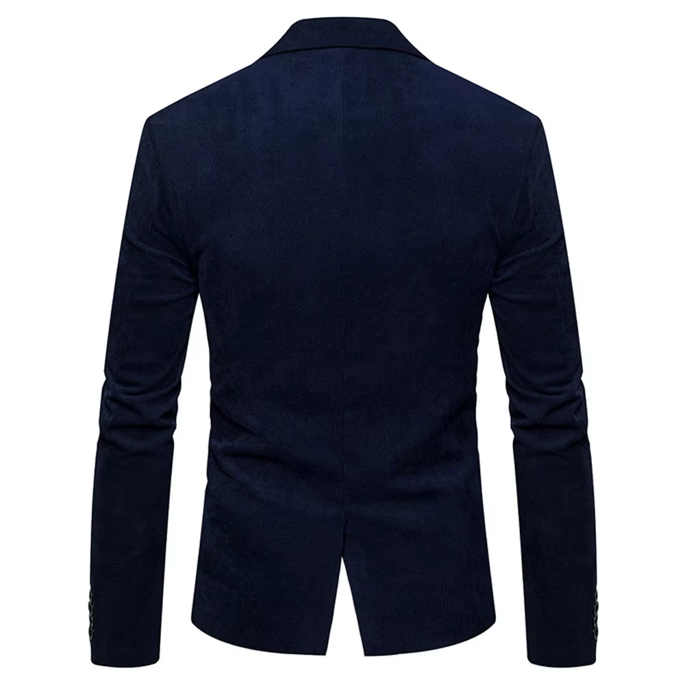 Lenford - Heren Colbert - Slim Fit Ribfluwelen Blazer Met Één Knoop